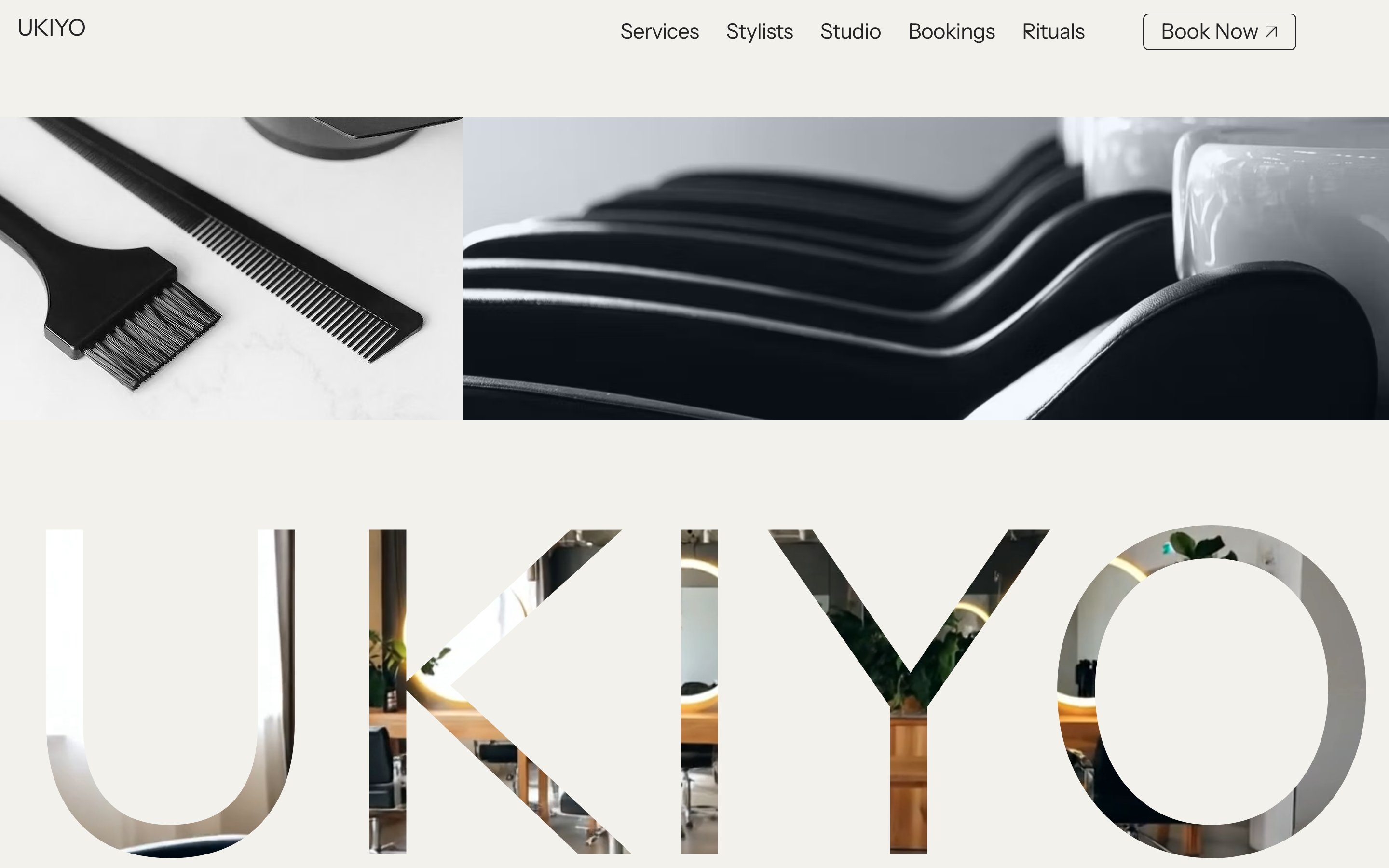 UKIYO Salon Shopify storefront